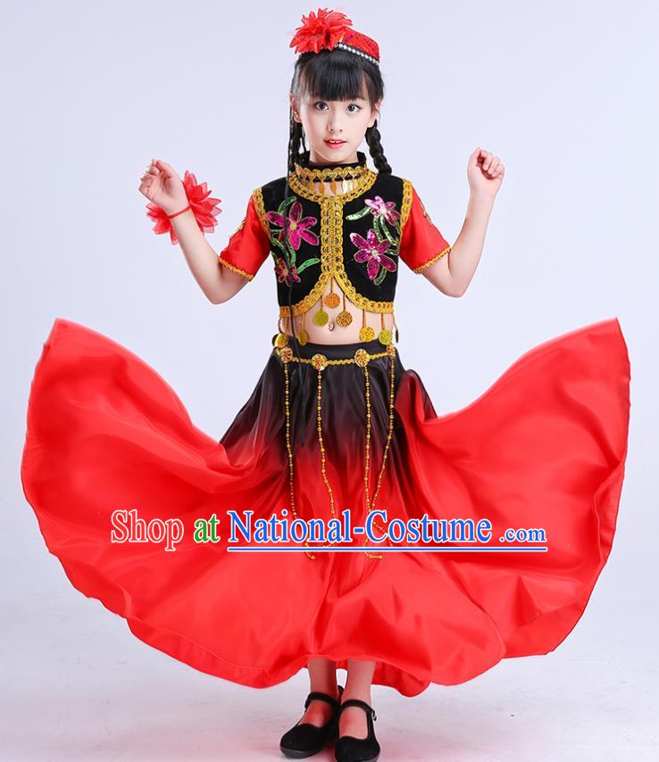 Children Stage Performance Costume Catwalks Folk Dance Clothing Classical Dance Dress