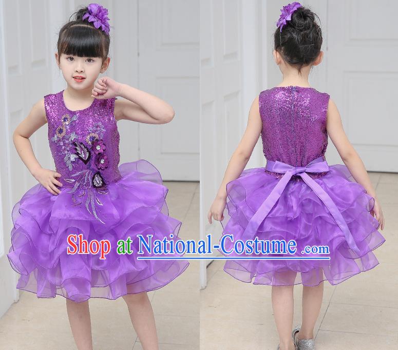 Children Stage Performance Costume Catwalks Folk Dance Clothing Classical Dance Dress