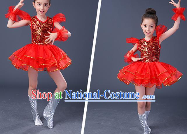 Children Stage Performance Costume Catwalks Folk Dance Clothing Classical Dance Dress