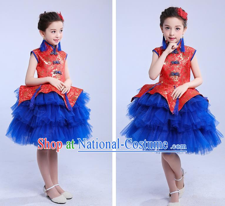 Children Stage Performance Costume Catwalks Folk Dance Clothing Classical Dance Dress