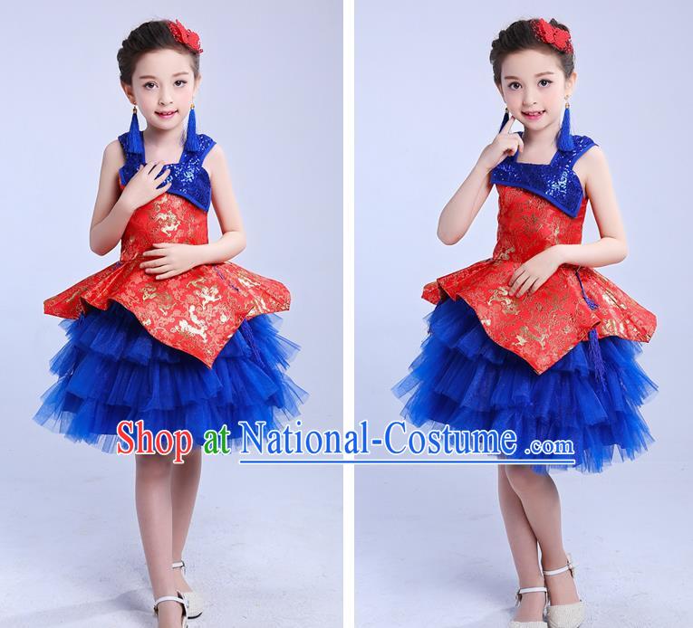 Children Stage Performance Costume Catwalks Folk Dance Clothing Classical Dance Dress