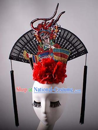 Top Grade China Traditional Palace Hair Accessories Halloween Catwalks Royal Crown Stage Performance Modern Fancywork Headwear