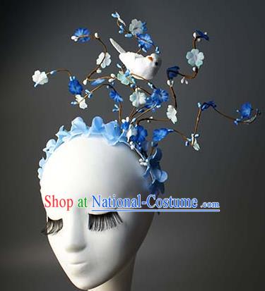 Top Grade Catwalks Hair Accessories Halloween Catwalks Flowers Hair Clasp Stage Performance Modern Fancywork Headwear