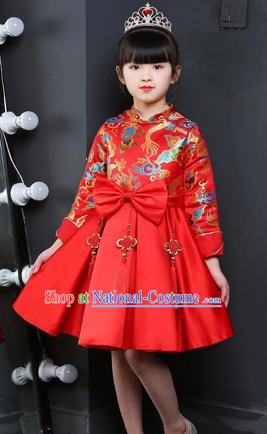 Children Stage Performance Costume Catwalks Folk Dance Clothing Classical Dance Dress