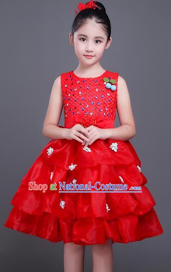 Children Stage Performance Costume Catwalks Folk Dance Clothing Classical Dance Dress