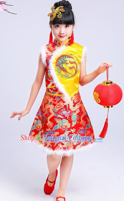 Children Stage Performance Costume Catwalks Folk Dance Clothing Classical Dance Dress