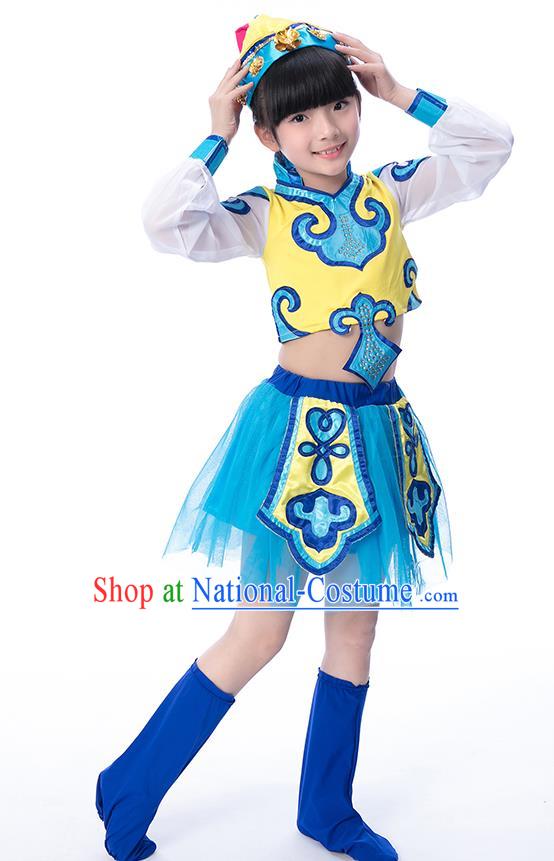 Children Stage Performance Costume Catwalks Folk Dance Clothing Classical Dance Dress