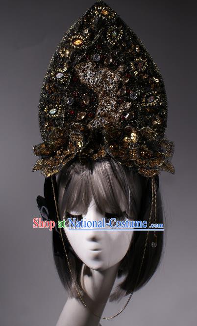 Top Grade Halloween Queen Hair Accessories Stage Performance Modern Fancywork Headwear Hair Crown