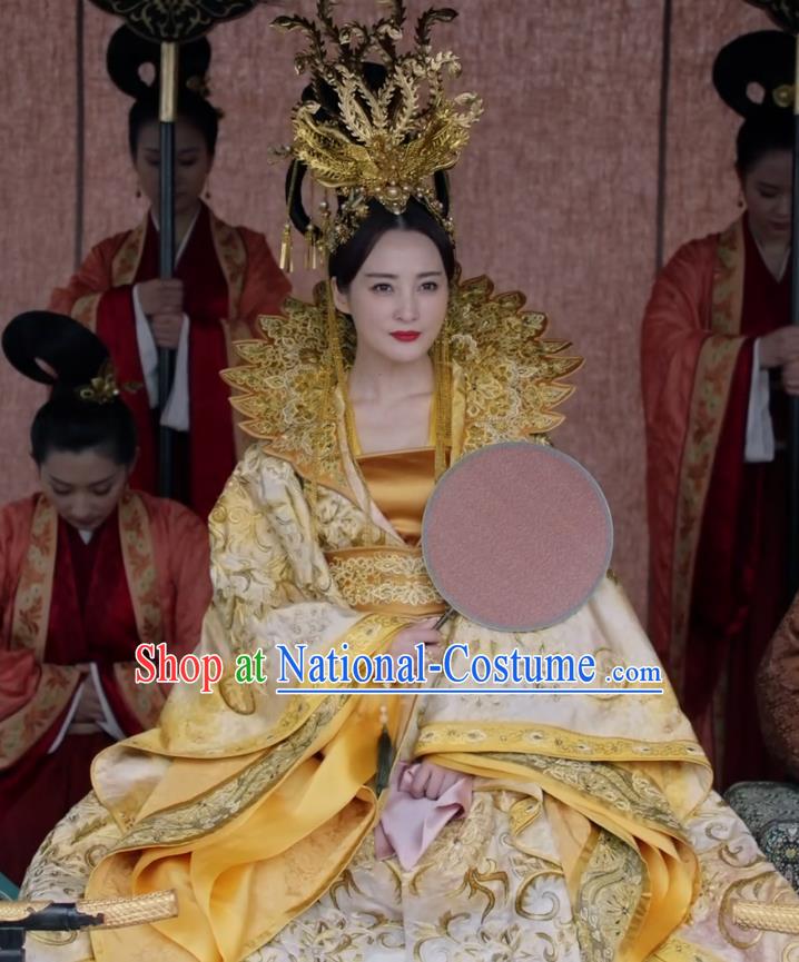 Teleplay Tribes and Empires Storm of Prophecy Chinese Ancient Imperial Empress Embroidered Costumes and Headpiece Complete Set