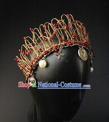 Top Grade Christmas Catwalks Hair Accessories Halloween Stage Performance Royal Crown Modern Fancywork Headwear