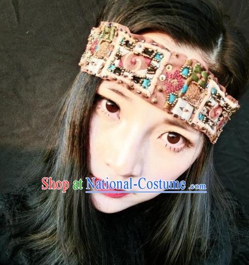 Top Grade Catwalks Hair Accessories Exaggerated Bohemian Headband Modern Fancywork Headwear