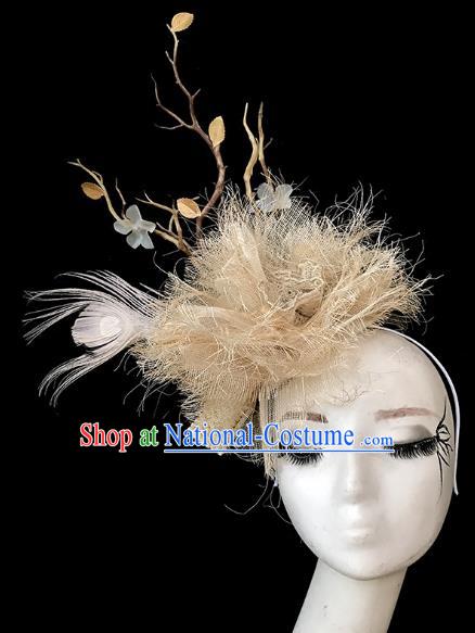 Top Grade Catwalks Hair Accessories Exaggerated Hair Clasp Modern Fancywork Headwear