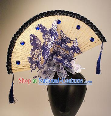 Top Grade Catwalks Chinese Traditional Hair  Accessories Halloween Modern Fancywork Headwear