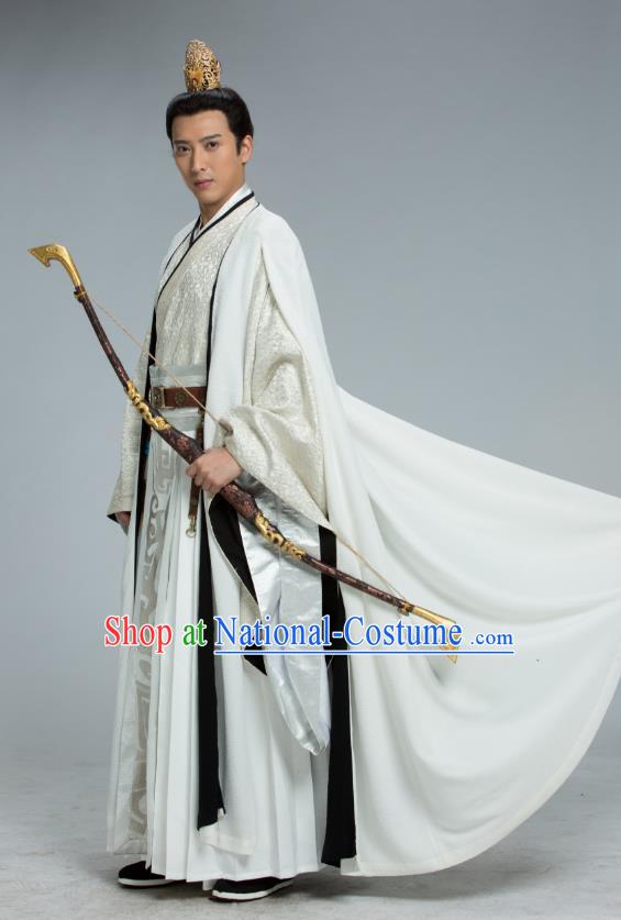 Chinese Ancient Northern Zhou Dynasty Imperial Emperor Yuwen Yong Historical Costume for Men