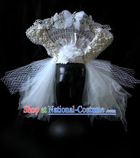 Top Grade Catwalks Hair Accessories Exaggerated Baroque Bride Hair Clasp Modern Fancywork Headwear