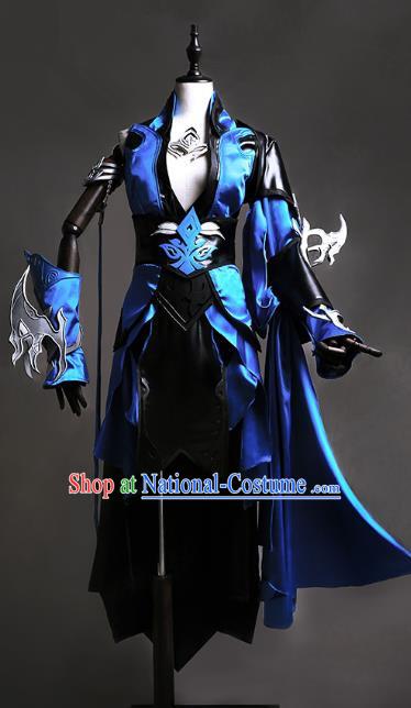 China Ancient Swordsman Costume Chinese Traditional Knight-errant Clothing for Men