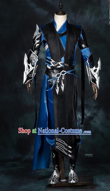 China Ancient Cosplay Swordsman Costumes Chinese Traditional Knight-errant Clothing for Men