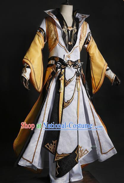 China Ancient Cosplay Chivalrous Expert Swordsman Costumes Complete Set Chinese Traditional Knight-errant Clothing for Men