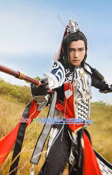 China Ancient Cosplay General Swordsman Costumes Chinese Traditional Armour Knight-errant Clothing for Men