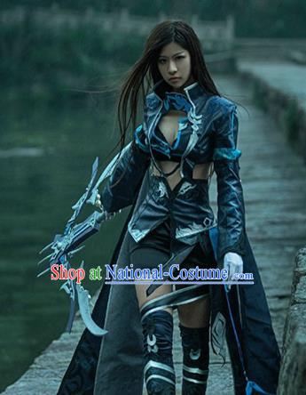 China Ancient Cosplay Female General Costumes Chinese Traditional Swordsman Warriors Knight-errant Clothing for Women