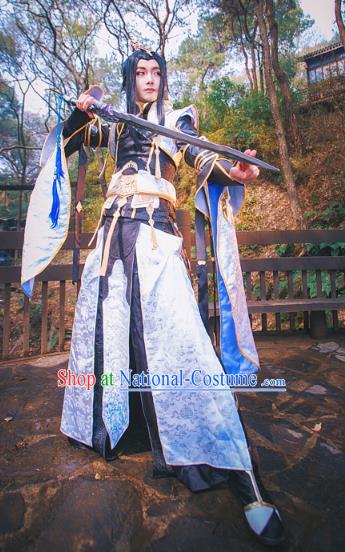 Traditional China Ancient Cosplay Swordsman Costumes Chinese Knight-errant Clothing for Men