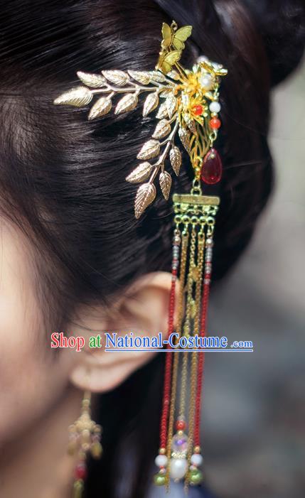 China Ancient Hair Accessories Hanfu Tassel Step Shake Hair Clip Chinese Classical Hairpins for Women