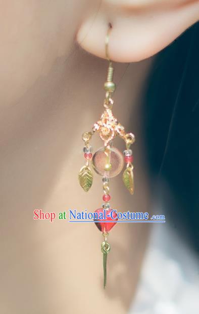 China Ancient Palace Accessories Classical Earrings Chinese Traditional Jewelry Hanfu Eardrop for Women