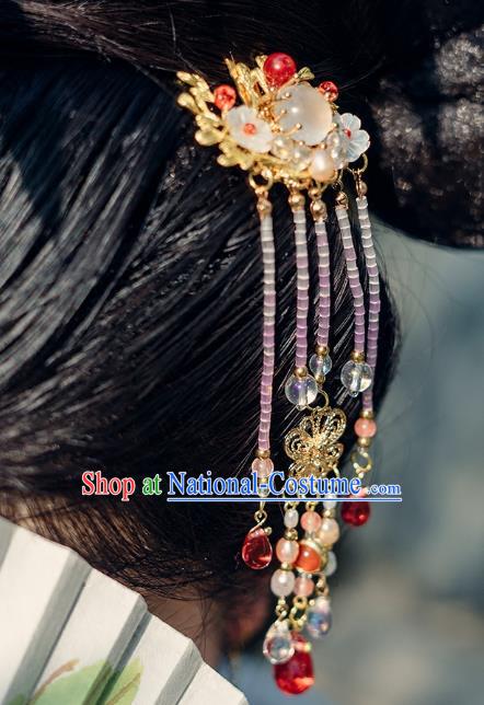 China Ancient Hair Accessories Hanfu Tassel Hair Comb Chinese Classical Hairpins for Women