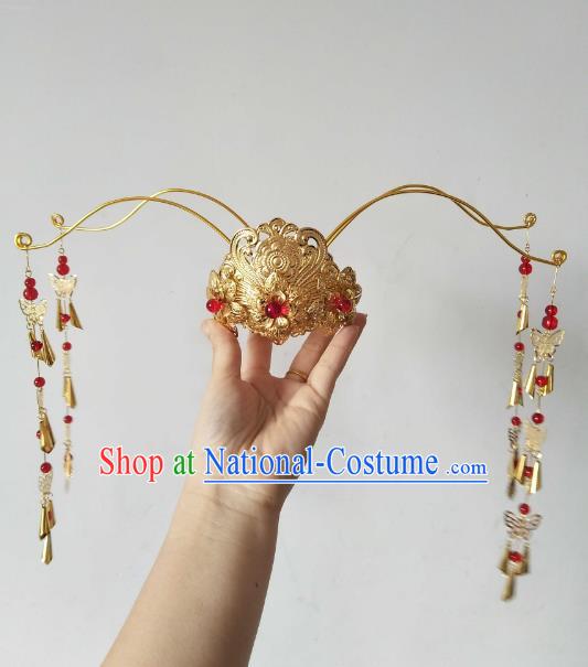 China Ancient Hair Accessories Hanfu Princess Bells Tassel Phoenix Coronet Chinese Classical Hairpins for Women