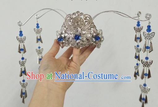 China Ancient Hair Accessories Hanfu Princess Argent Phoenix Coronet Chinese Classical Hairpins for Women