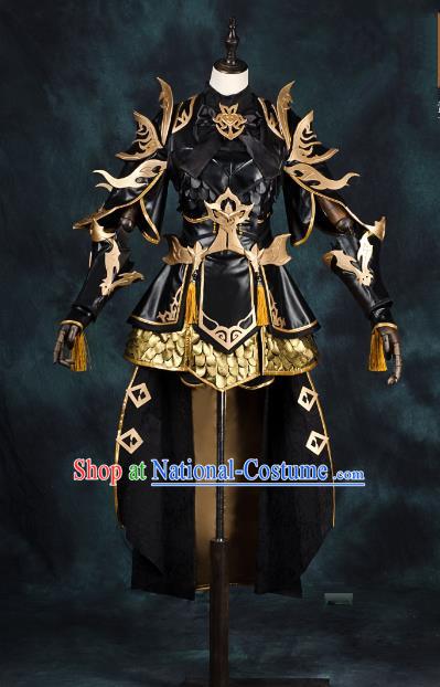 China Ancient Cosplay Young Lady Armour Knight-errant Costumes Chinese Traditional Swordsman Clothing for Women