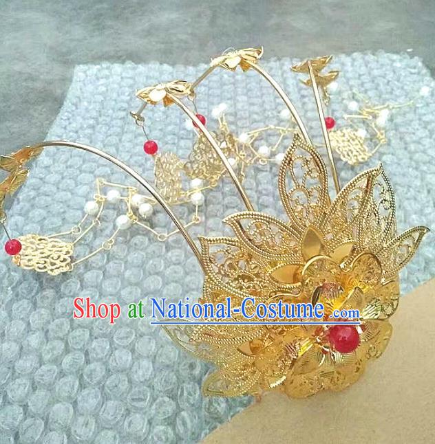 Chinese Ancient Style Hair Jewelry Accessories Cosplay Hairpins Headwear Headdress for Women