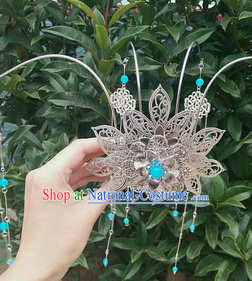 China Ancient Hair Accessories Chinese Traditional Phoenix Coronet Tassel Hairpins for Women