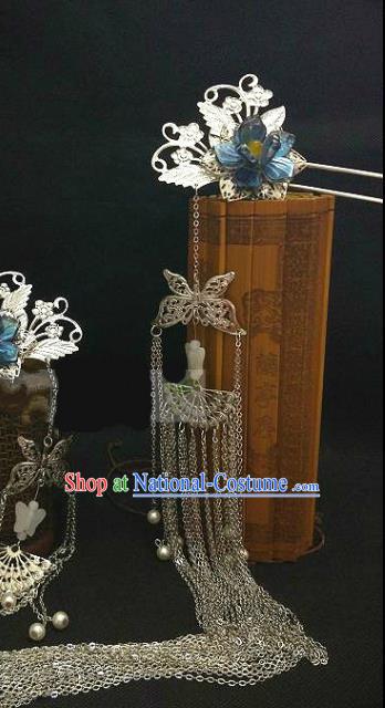 China Ancient Hair Accessories Hanfu Tassel Step Shake Chinese Classical Hairpins for Women