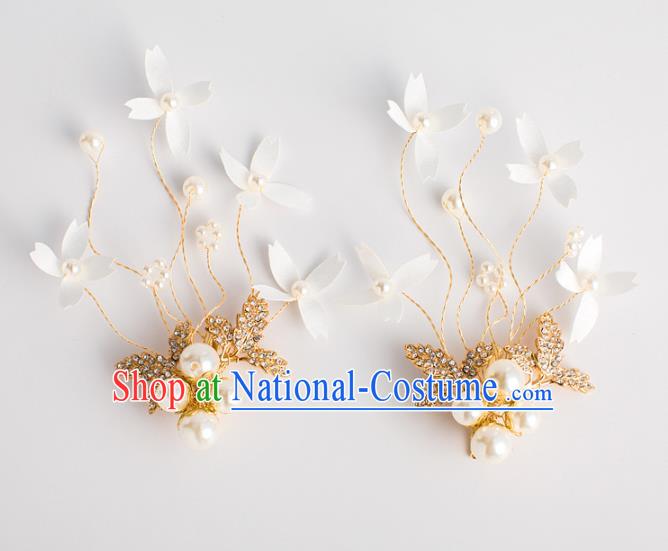 Bride Hair Accessories Princess Flowers Hair Claws Classical Wedding Crystal Hair Stick for Women