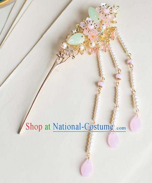 Chinese Traditional Palace Hair Accessories Xiuhe Suit Pearls Tassel Hair Clips Ancient Hairpins for Women