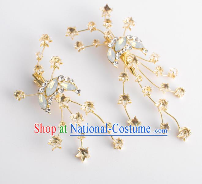 Classical Bride Hair Accessories Wedding Opal Hair Stick Headwear for Women