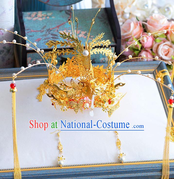 Chinese Ancient Style Hair Jewelry Accessories Cosplay Hairpins Headwear Hair Crown Headdress for Women