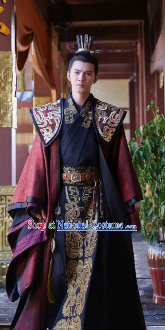 Chinese Ancient Northern Zhou Dynasty Nobility Childe Prime Minister Yuwen Hu Historical Costume for Men