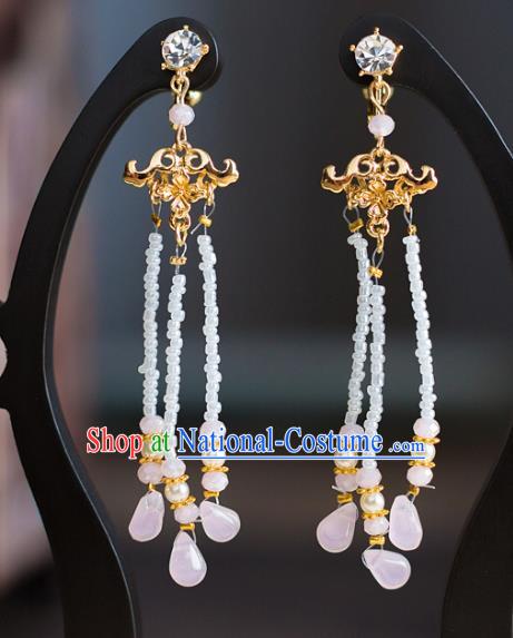 Bride Classical Accessories Long Tassel Earrings Wedding Jewelry Hanfu Eardrop for Women