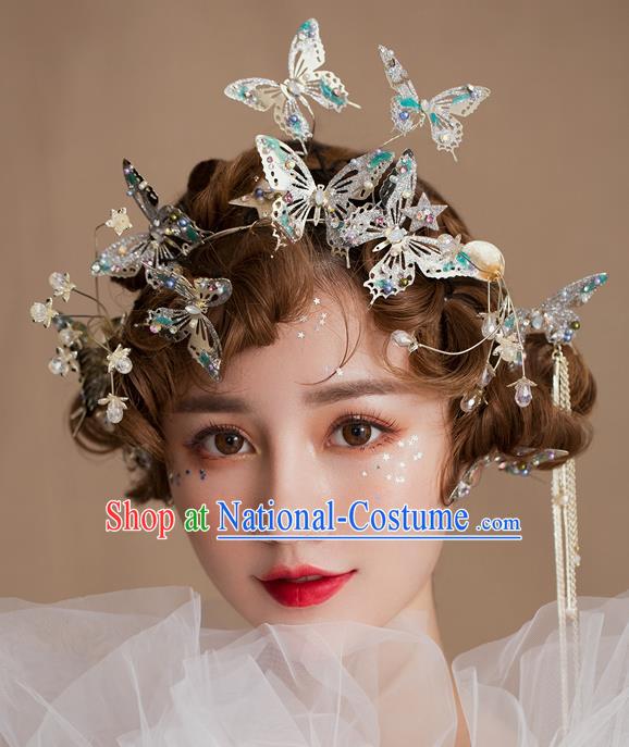 Classical Bride Hair Accessories Wedding Butterfly Hair Clasp Headwear for Women