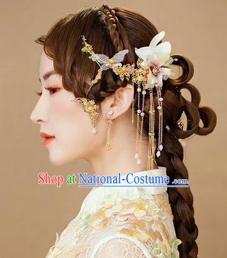 Chinese Traditional Palace Hair Accessories Hair Stick Ancient Xiuhe Suit Hairpins Complete Set for Women