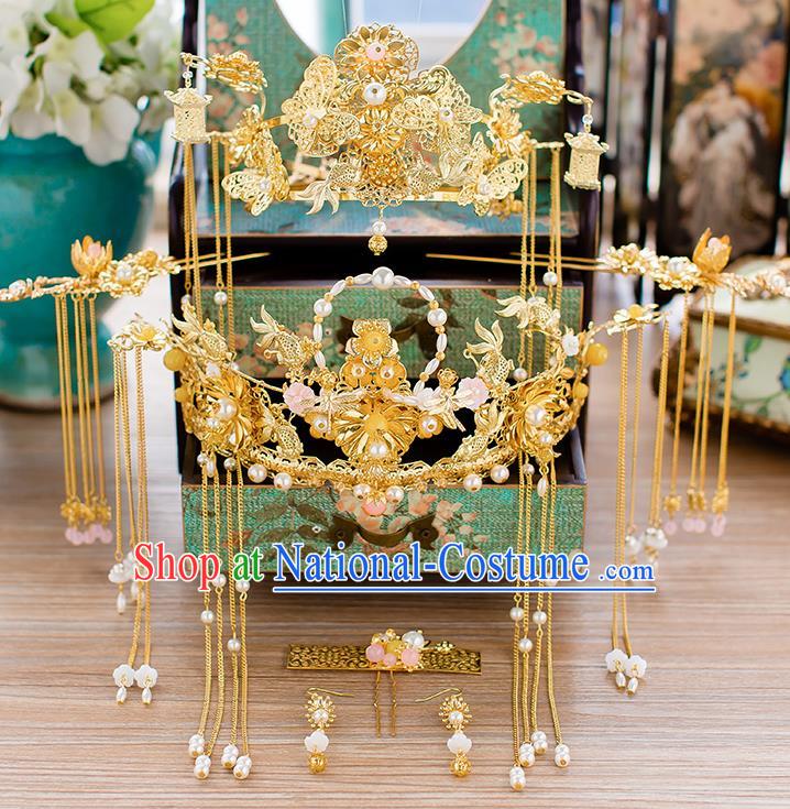 Chinese Ancient Style Hair Jewelry Accessories Cosplay Hairpins Headwear Hair Crown Headdress for Women