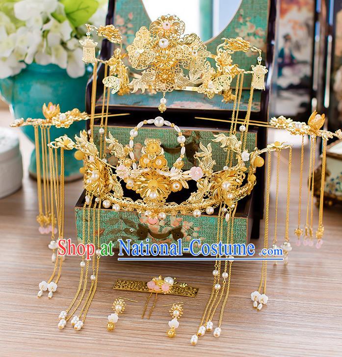 Chinese Ancient Style Hair Jewelry Accessories Cosplay Hairpins Headwear Hair Crown Headdress for Women