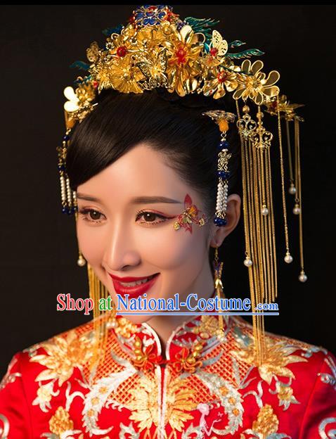 Chinese Ancient Style Hair Jewelry Accessories Cosplay Hairpins Headwear Hair Crown Headdress for Women