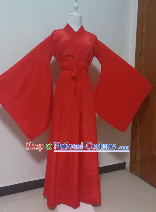 Chinese Traditional Dance Hanfu Dress Ancient Princess Wedding Costume for Women