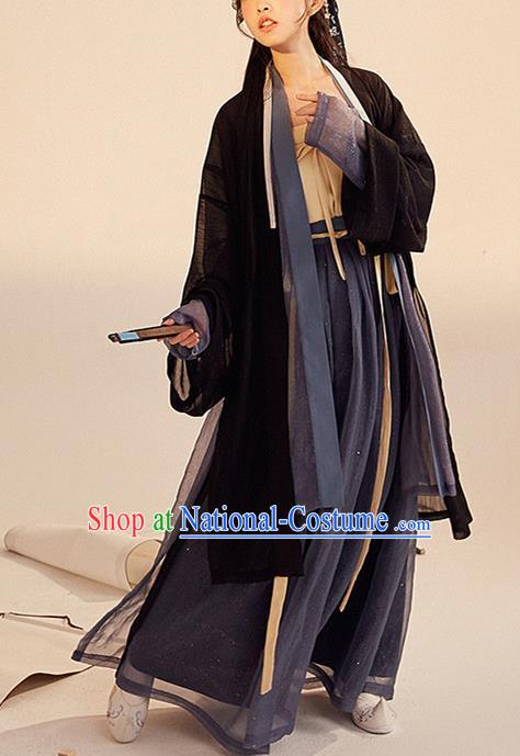 Chinese Traditional Hanfu Dress China Ancient Song Dynasty Young Lady Costumes Complete Set