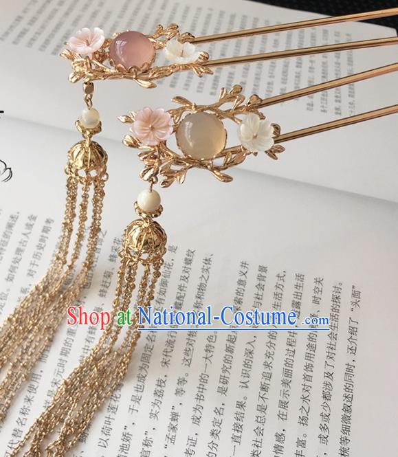 Traditional Handmade Chinese Ancient Classical Hair Accessories Hair Sticks Tassel Hairpins for Women