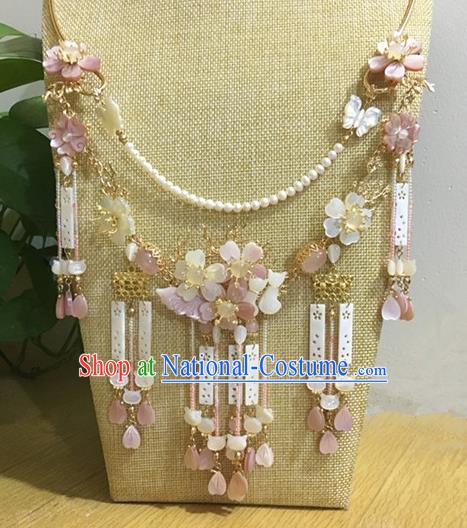 Traditional Handmade Chinese Ancient Classical Accessories Hanfu Tassel Necklace for Women