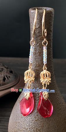 Traditional Handmade Chinese Ancient Classical Accessories Long Tassel Earrings for Women